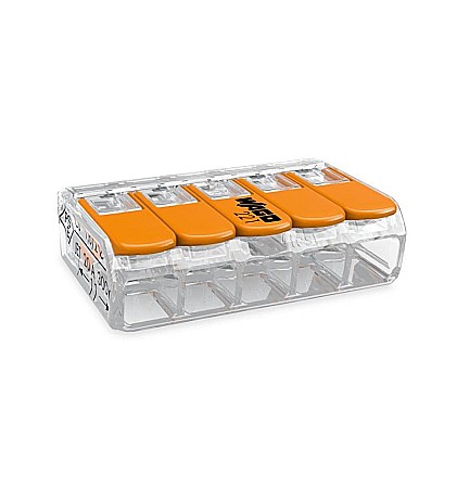 Electrice - CONECTOR SLIM RAPID DOZA CU PARGHIE, 221-415, 5 INTRARI 32 A, 4MM2