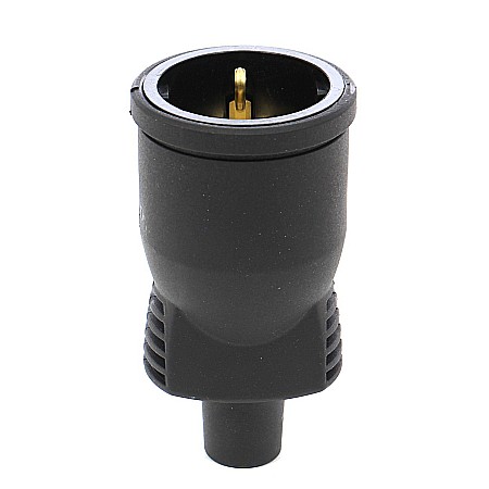 Electrice - CUPLA CAUCIUC ATRA 1329, 1020379, IP44, NEAGRA, CU CONTACT PROTECTIE, 16 A, 250 V