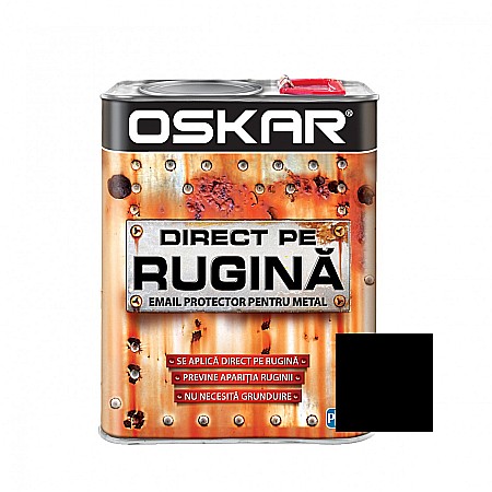 Vopsea alchidica - VOPSEA ALCHIDICA DIRECT PE RUGINA 3 IN 1, NEGRU LUCIOS, 2,5 L, OSKAR