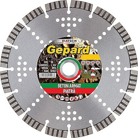 Scule si unelte - DISC DIAMANTAT BETON/PIATRA GEPARD, 125MM,  DIATECH