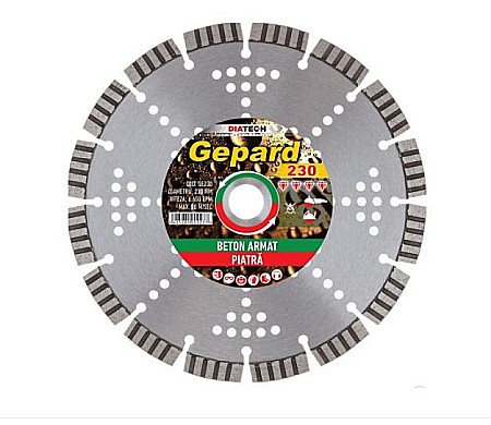 Discuri diamantate - DISC DIAMANTAT BETON/PIATRA, GEPARD, 230MM, DIATECH