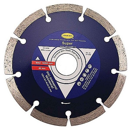 Scule si unelte - DISC DIAMANTAT SEGMENTAT, 115X1.8X7.8, VENUS 271359