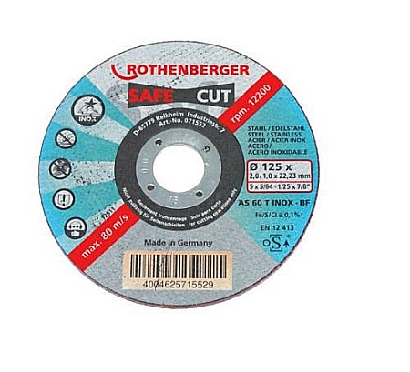 Scule si unelte - DISC INOX, 125X2, ROTHEMBERGER