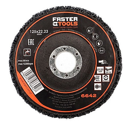 DISC SLEFUIT CU TESATURA, 125 MM,EGA-6642, FASTER TOOLS [2]