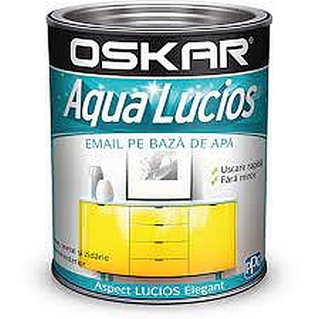 Vopsele pe baza de apa (interior - EMAIL AQUA LUCIOS, ALBASTRU MARIN, 0.6L, OSKAR