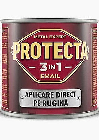 Vopsea alchidica - EMAIL PE BAZA DE SOLVENT, 0.5 L, ARGINTIU INCHIS, PROTECTA