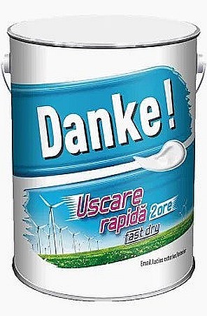 Vopsea alchidica - EMAIL USCARE RAPIDA, NEGRU LUCIOS, 10 L, DANKE