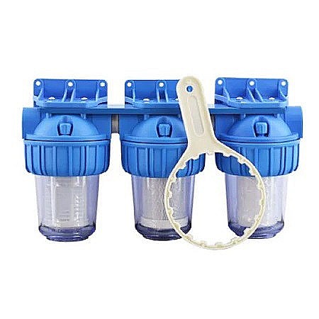 EWF-3F34/5 FILTRU APA TRIPLU, CU SITA 3X3/4X5, EVERPRO Accesori sanitare - EWF-3F34/5 FILTRU APA TRIPLU, CU SITA 3X3/4X5, EVERPRO