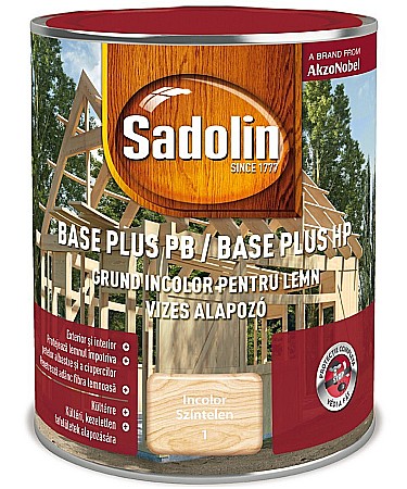 Amenajari pentru interior - GRUND PENTRU LEMN, SADOLIN BASE PLUS HP, PENTRU INTERIOR / EXTERIOR, INCOLOR, 0.75L