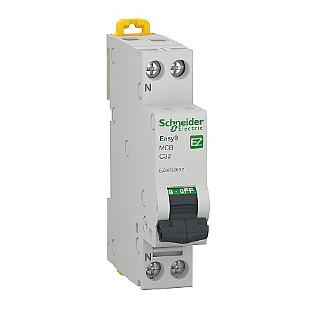 Electrice - INTRERUPATOR AUTOMAT MODULAR, EZ9P32632, 4.5KA, 1P+N, 32A, CURBA C, SCHNEIDER ELECTRIC