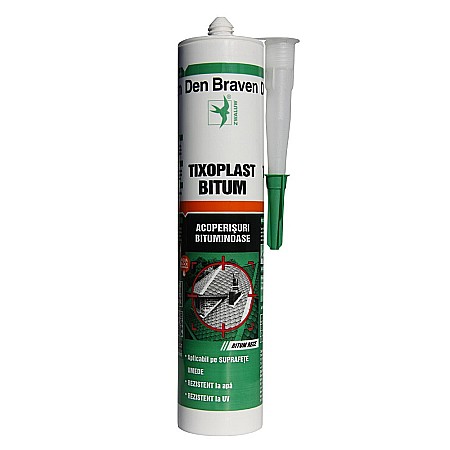 Acoperis - IZOLANT ACOPERISURI BITUMINOASE, TIXOPLAST, NEGRU, 280ML, DEN BRAVEN