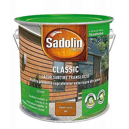 Amenajari interior si exterior - LAC LAZUR, SUBTIRE, TRANSLUCID, CLASSIC, INTERIOR / EXTERIOR, STEJAR RUSTIC, 2.5L, SADOLIN