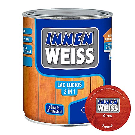Lac pentru lemn - LAC PENTRU LEMN, INTERIOR/ EXTERIOR, CIRES, 0.6L, INNENWEISS