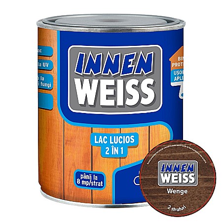 Lac pentru lemn - LAC PENTRU LEMN, INTERIOR/ EXTERIOR, WENGE, 0.6L, INNENWEISS
