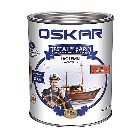 Amenajari interior si exterior - LAC PENTRU LEMN, INTERIOR / EXTERIOR, YACHT, CIRES JAPONEZ, 0.75L, OSKAR