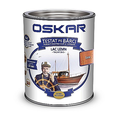 Lac pentru lemn - LAC PENTRU LEMN. INTERIOR / EXTEROR, YACHT, CASTAN, 2.5L, OSKAR