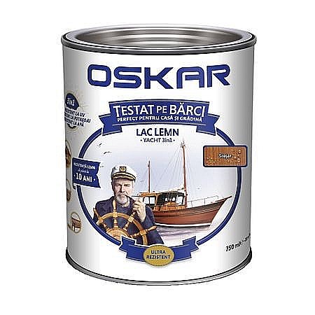 Lac pentru lemn - LAC PENTRU LEMN. INTERIOR / EXTEROR, YACHT, STEJAR, 2.5L, OSKAR