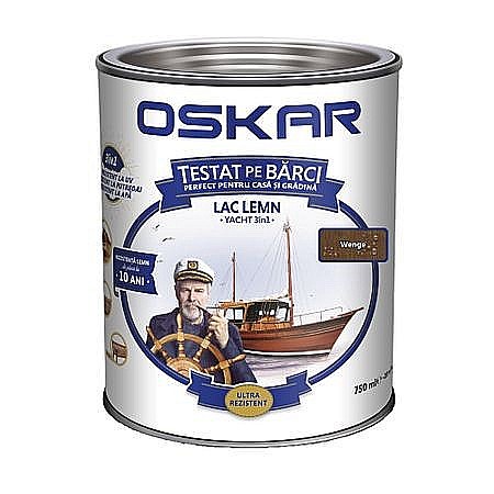 Lac pentru lemn - LAC PENTRU LEMN. INTERIOR / EXTEROR, YACHT, WENGE, 2.5L, OSKAR