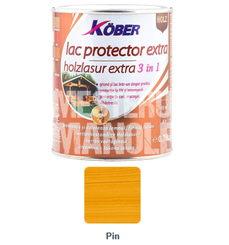 LACURI - LAC PROTECTOR LAZUR EXTRA PIN 0.75L KOBER