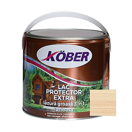 Amenajari interior si exterior - LAC PROTECTOR PENTRU LEMN, LAZUR EXTRA, INCOLOR, 2.5L, KOBER