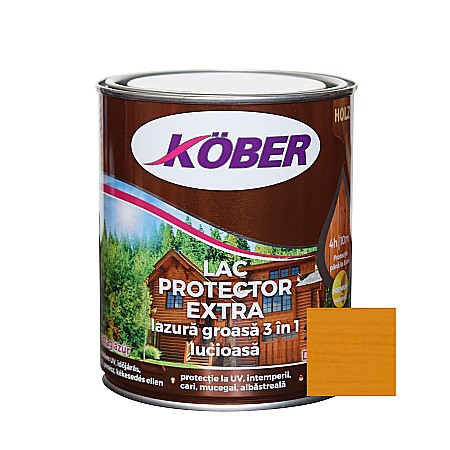 Amenajari pentru interior - LAC PROTECTOR PENTRU LEMN, LAZUR EXTRA, STEJAR, 0.75L, KOBER