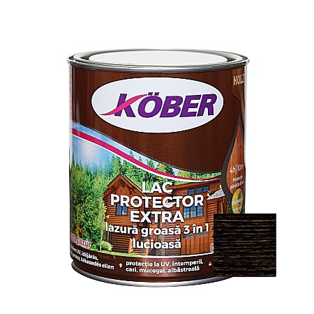 Amenajari pentru interior - LAC PROTECTOR PENTRU LEMN, LAZUR EXTRA, WENGE, 0.75L, KOBER