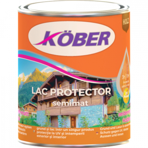 Amenajari pentru interior - Lac protector semimat, 0.75L, Kober, Steraj inchis