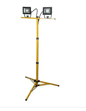 Electrice - LAMPA DE LUCRU, SANTIER CU STATIV LED SMD , DEDRA , 2X30W, 4500 LM, IP65