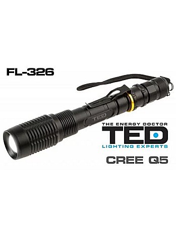 Scule si unelte - LANTERNA METALICA, YM-326TED, LED CREE INCLUDE 2 ACUMULATORI 18650 LI-ION, TED ELECTRIC