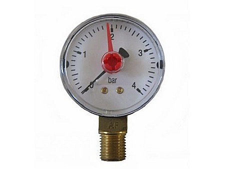 Obiecte sanitare - MANOMETRU, 3180007, CU PRINDERE RADIALA DN50, 0-6 BAR 1/4, TIEMME