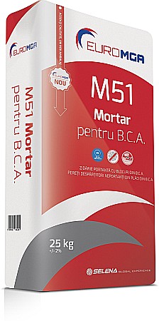 Materiale de constructii - MORTAR ZIDARIE BCA M51, 25KG, EUROMGA