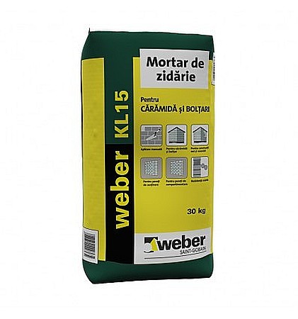 MORTAR CARAMIDA, KL15,  30KG, WEBER [1]