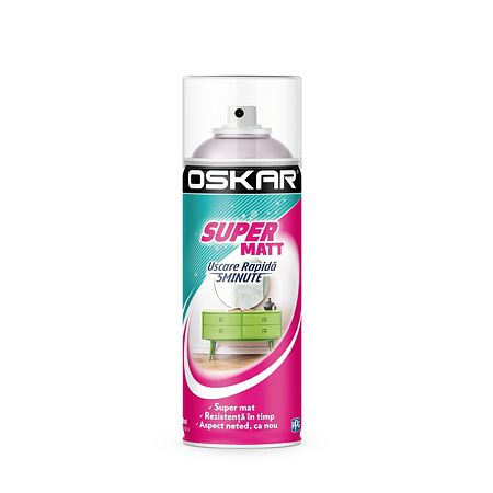 SPRAYURI VOPSIT - OSKAR SUPER MATT ALB RAL9010 400ML