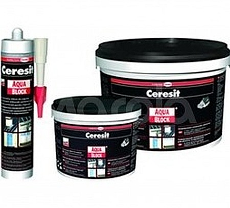 Materiale de constructii - PASTA HIDROIZOLANTA AQUABLOCK, CP27, TERACOTA, 300ML, CERESIT