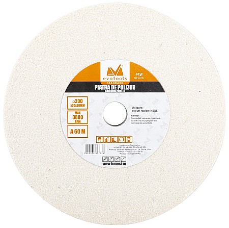 Pietre pentru slefuire - PIATRA POLIZOR,  200X20MM, G60, 615016,EVOTOOLS
