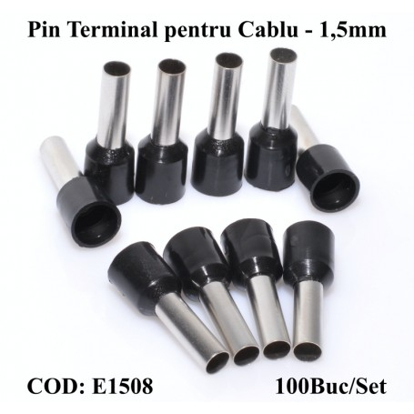 ELECTRICE - PIN NEGRU PENTRU CABLU 1.5MM