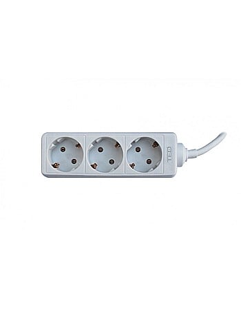 Electrice - PRELUNGITOR 5 METRI, 1TED5M3P, 3 PRIZE SCHUKO, CABLU 3X1MM, ALB