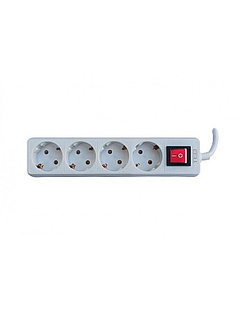 Electrice - PRELUNGITOR 5 METRI, 1TED5M4P+I, 4 PRIZE SCHUKO + INTRERUPATOR CABLU 3X1MM, ALB
