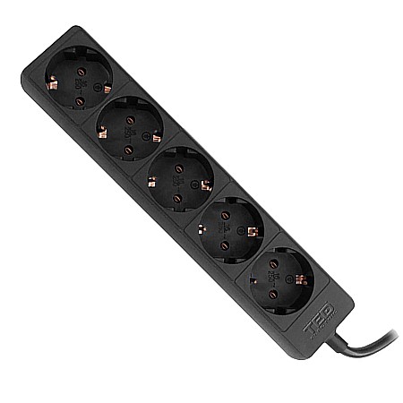 Electrice - PRELUNGITOR, 5M5P,  CABLU 3X 1,5MM, NEGRU, TED001825, TED ELECTRIC