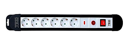Electrice - PRELUNGITOR, 6P 3M, 3X1.5MM, NEGRU, TED ELECTRIC