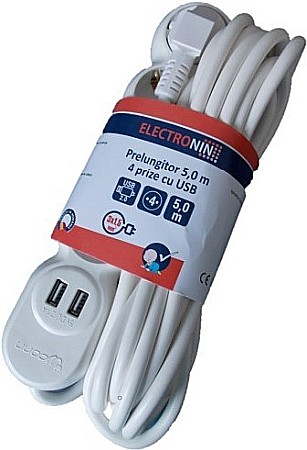 Electrice - PRELUNGITOR, AG40USB2015A03, 3X1.5 4P 3M USB ELECTRONIN