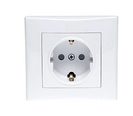 Electrice - PRIZA SIMPLA, EPH2900121, 2P+E SCHUKO, ASFORA, CULOARE ALB, SCHNEIDER ELECTRIC