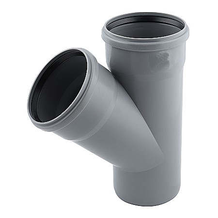 Ramificatii din PVC - RAMIFICATIE PVC CU INEL, D 50X50MM, 45º