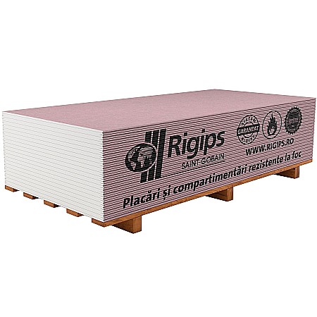 Materiale de constructii - PLACA GIPS CARTON RIGIPS RF, ANTIFOC, 12.5x1200x2600MM
