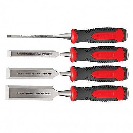 Scule si unelte - SET 4 DALTI LEMN CU MANER BIMATERIAL, PROLINE