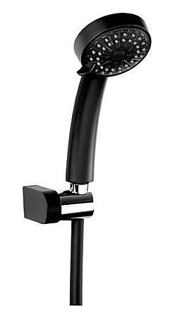 Obiecte sanitare - SET DUS MINI869.5, PARA DUS + SUPORT + FURTUN FLEXIBIL, NEGRU, FERRO