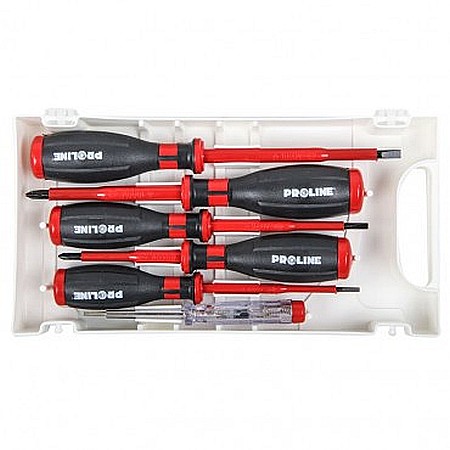 Surubelnite - SET SURUBELNITE IZOLATE, MANER CAUCIUC + TESTER, 6 BUC, PROLINE