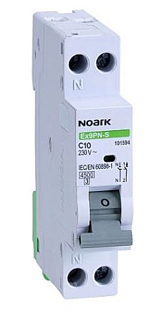 Electrice - SIGURANTA AUTOMATA, EX9PN-S 101594, 1P+N, 10A, CURBA C, CAP. DE RUPERE 4,5KA, NOARK