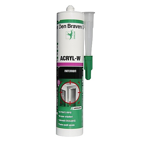 Amenajari pentru interior - SILICON ACRYL, ALB, 280ML, DEN BRAVEN