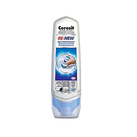 Silicon montaj si sigilant - SILICON SPECIAL, RE-NEW, ALB, 100ML, CERESIT